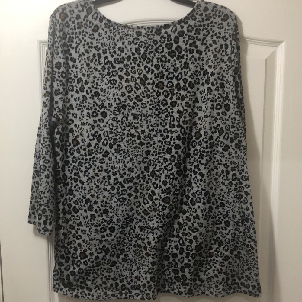SHARAGANO LADIES TOP LEOPARD PRINT SZ XL - Picture 6 of 12